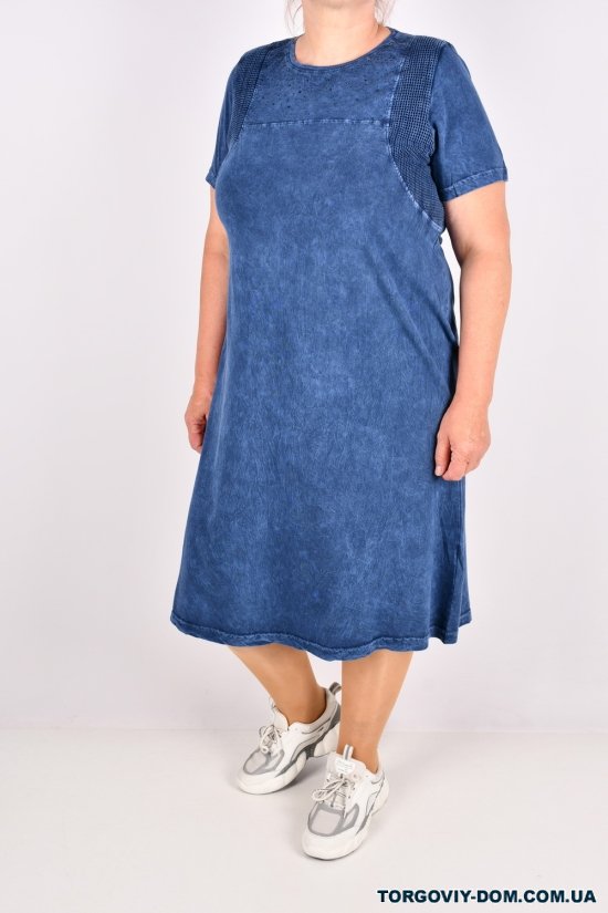 Платье женское трикотажное (цв.т.синий) "SWANSEA" Размеры в наличии : 52, 54, 56 арт.3081