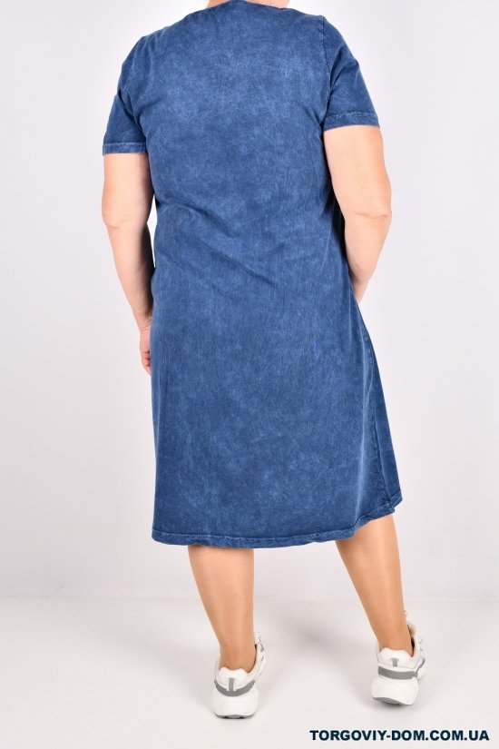 Платье женское трикотажное (цв.т.синий) "SWANSEA" Размеры в наличии : 52, 54, 56 арт.3081