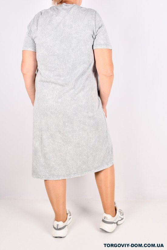 Платье женское трикотажное (цв.серый) "SWANSEA" Размеры в наличии : 50, 52, 54, 56 арт.3081