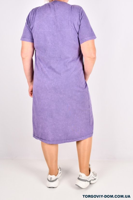 Платье женское трикотажное (цв.фиолетовый) "SWANSEA" Размеры в наличии : 50, 52, 54, 56 арт.3081