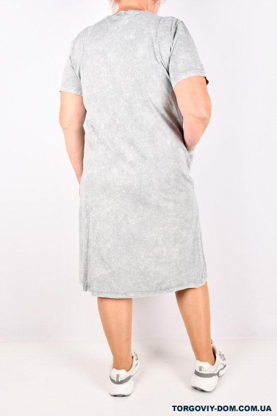 Платье женское трикотажное (цв.серый) "SWANSEA" Размеры в наличии : 52, 56 арт.3083