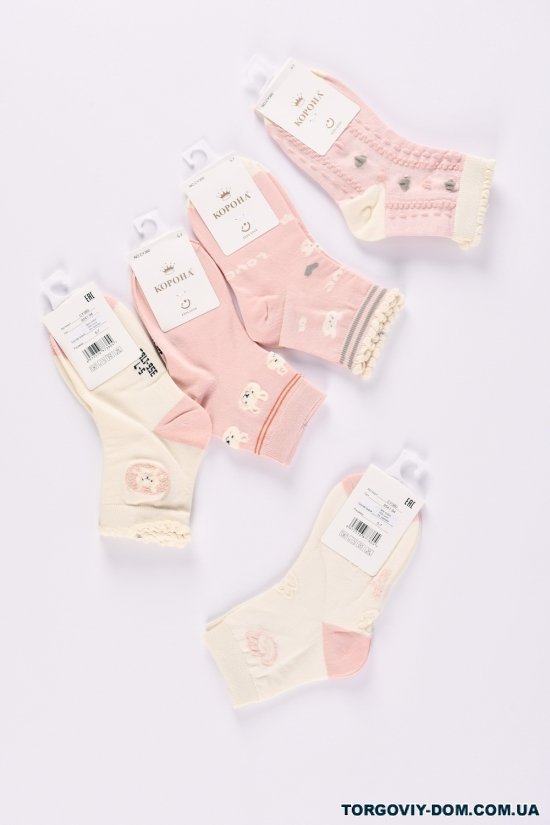 Шкарпетки для дівчинки від 5-7років (80% бавовна, 15% лайкра, 5% спандекс) "Корона" арт.CY380-6