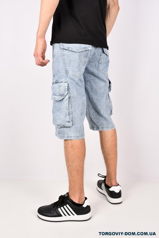 Шорти чоловічі джинсові стрейчові "CAPTAIN" Розміри в наявності : 29, 30, 31, 32, 33, 34, 36, 38, 40 арт.DGX1135