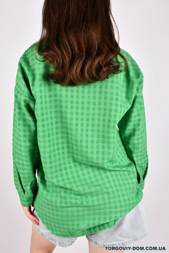 Рубашка женская (цв.зеленый) "LIVE STYLE" Размеры в наличии : 42, 44, 46, 48, 50 арт.4189