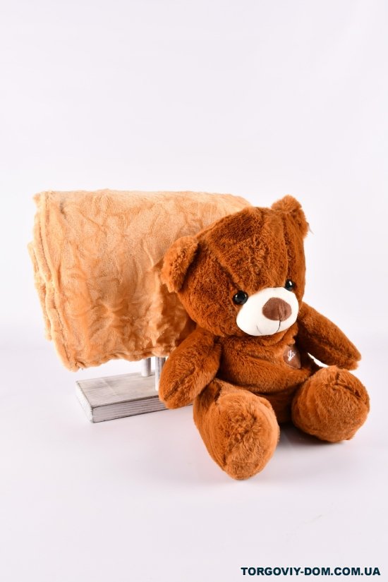 Іграшка з пледом (кол. коричневий) розмір пледу 115/160 см вага 730 гр. арт.7794