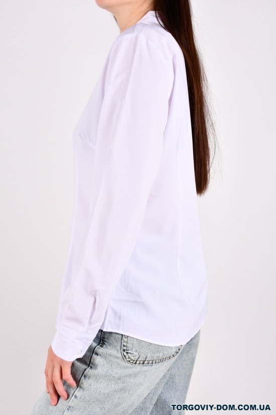 Блузка жіноча стрейчева (кол. білий) "BASE" Розміри в наявності : 44, 46, 48, 50, 52 арт.A1487C