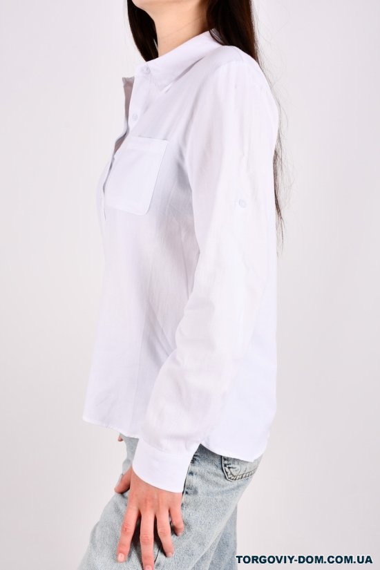 Рубашка женская (цв.белый) "BASE" 100% хлопок Размеры в наличии : 42, 44, 46, 48, 50 арт.A151