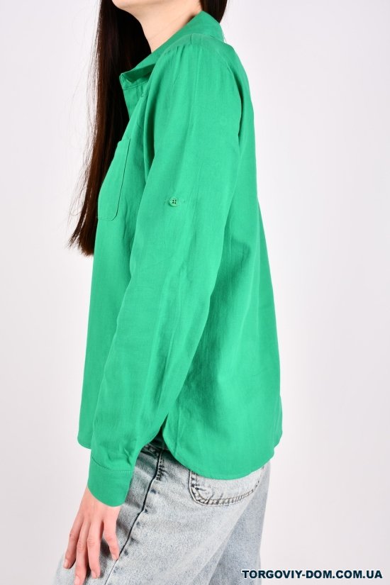 Сорочка жіноча (кол. зелений) "BASE" 100% бавовна Розміри в наявності : 42, 44, 46, 48, 50 арт.A151