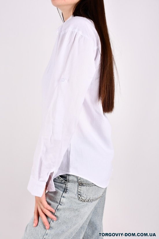 Рубашка женская (цв.белый) "BASE" 100% хлопок Размеры в наличии : 44, 46, 48, 50, 52 арт.A8281