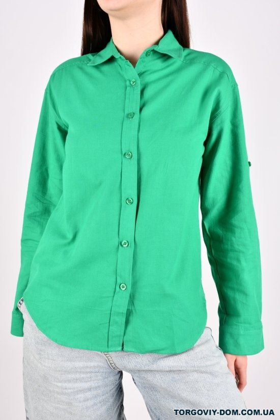 Сорочка жіноча (кол. зелений) "BASE" 100% бавовна Розміри в наявності : 44, 46, 48, 50, 52 арт.A8281