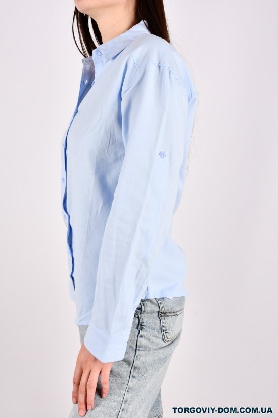 Рубашка женская (цв.голубой) "BASE" 100% хлопок Размеры в наличии : 44, 46, 48, 50, 52 арт.A8281