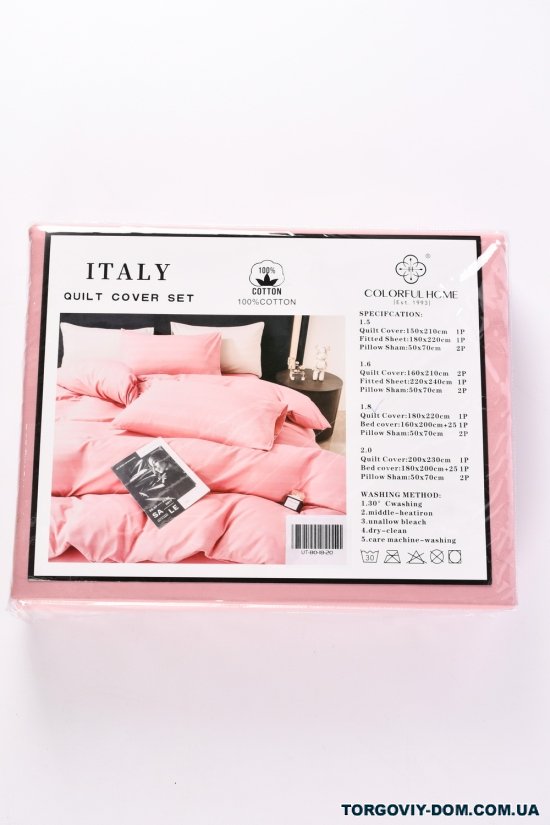 Комплект постельного белья(цв. розовый) размер 180/220см(наволочки размер 50/70см.2шт.) арт.UT-80-18