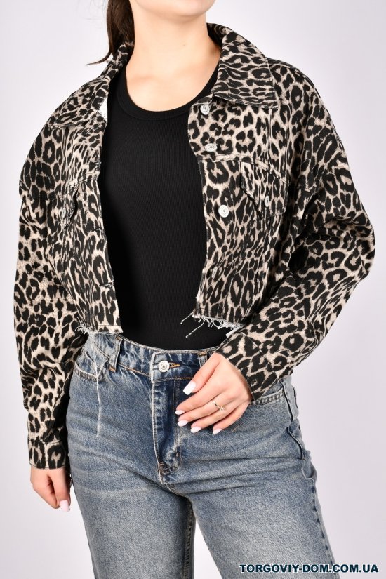 Пиджак котоновый женский (color R741) (модель OVERSIZE) Размеры в наличии : 42, 44, 46 арт.5017LEO