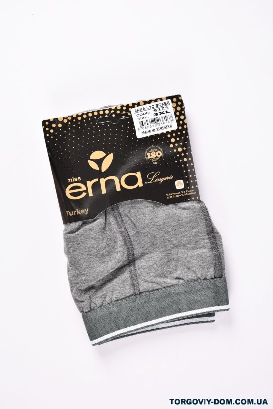 Трусы боксеры мужские (цв.серый) "ERNA" (состав: 95% Cotton, 5% Elastane) Размеры в наличии : 52, 54 арт.6171