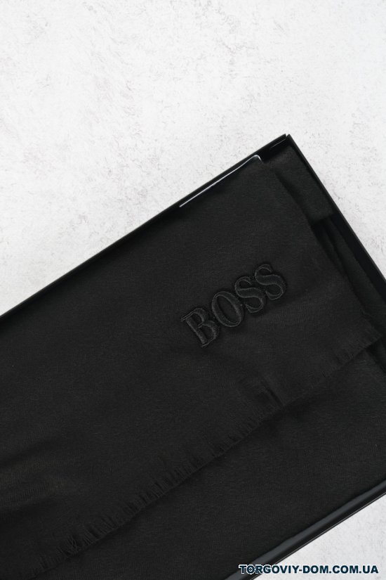 Шарф чоловічий (кол. чорний) 100% cotton розмір 32/85 см "HUGO BOSS" арт.HUGO BOSS