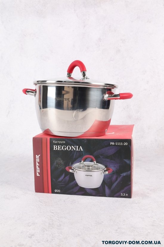 Кастрюля "Begonia" 20 см 3,3л "Pepper" арт.PR-1111-20