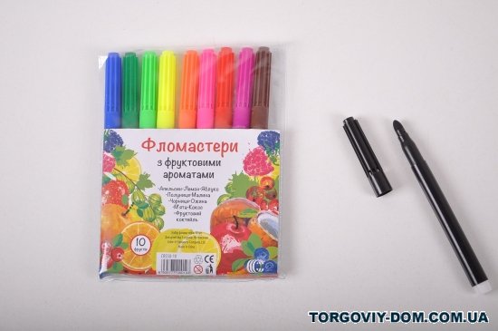 Фломастери 10 кольорів з фруктовими ароматами "COLOR-IT" арт.CR550-10