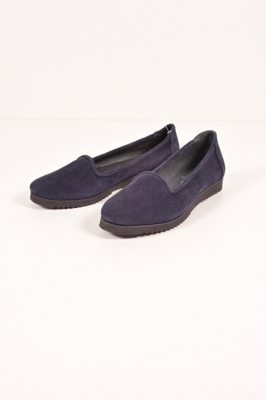 Туфлі жіночі з натуральної замші (кол. Темно-синій) Violetti Розміри в наявності : 38, 39 арт.2900