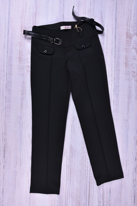 Штани з поясом для дівчинки (цвет.черний) AWADORE Зріст в наявності : 116, 134 арт.040