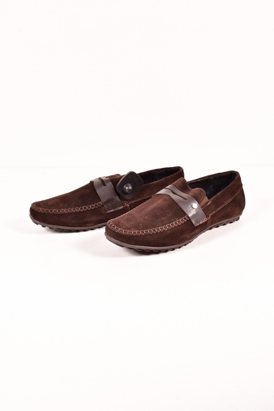 Мокасины мужские из натуральной замши (цвет коричневый) DAN Shoes Размер в наличии : 44 арт.3S056-4