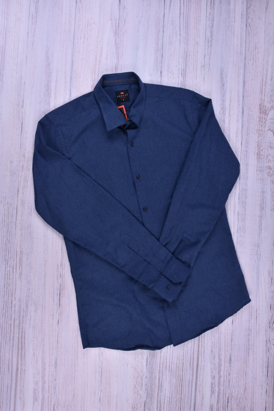 Рубашка мужская шерстяная (цв.т/синий) RENOVI Размер в наличии : 42 арт.1942CR