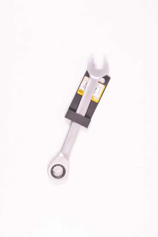 Ключ ріжково-накидний тріскачковий 18мм CrV SATINE арт.6022181