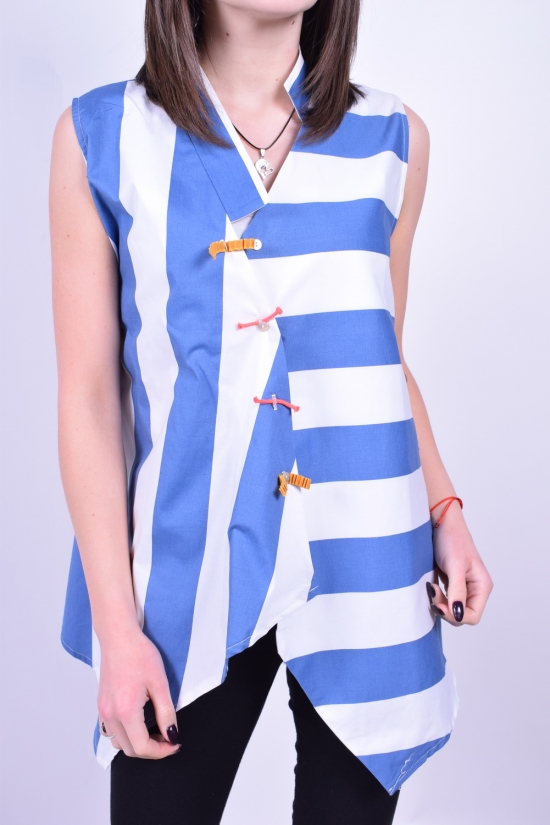 Блузка жіноча (кол. Білий / блакитний) GERTIE Розміри в наявності : 42, 44, 46, 48 арт.5192