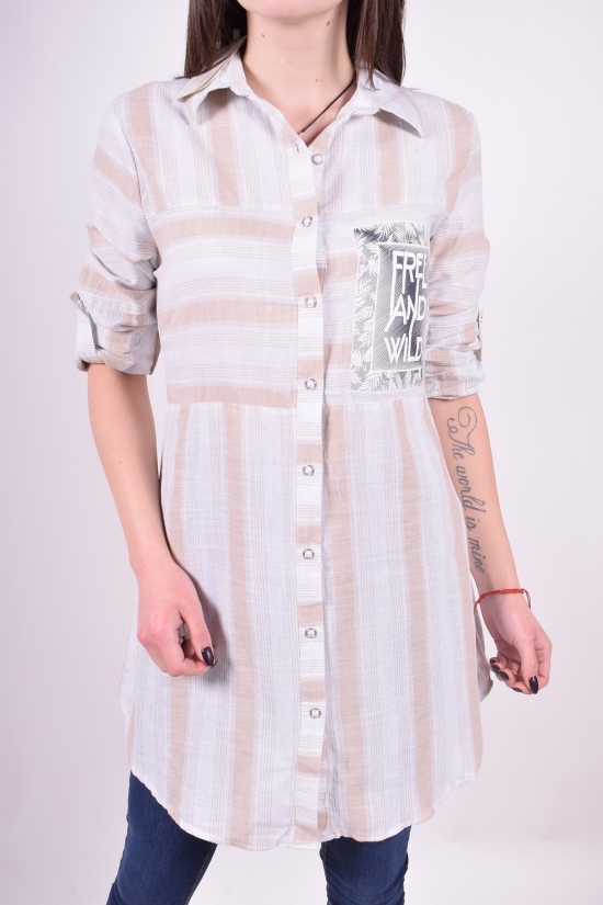 Рубашка-туника женская (цв. кремовый) Madoy Размеры в наличии : 40, 42, 44 арт.67