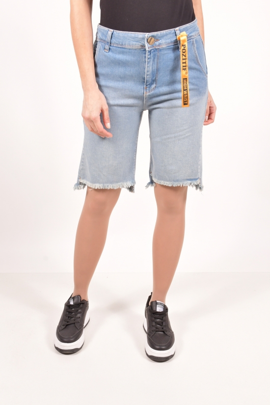 Шорти джинсові жіночі стрейчеві (color 1) Pozitif Розміри в наявності : 26, 27 арт.7366
