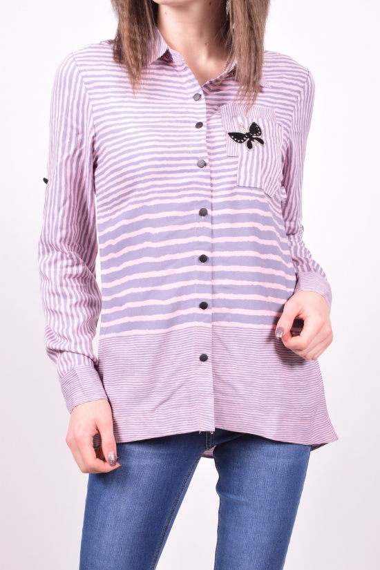 Рубашка женская  (цв.розовый/серый) C.&ot Размер в наличии : 42 арт.A1262