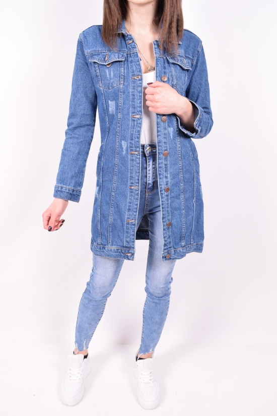 Пиджак джинсовый женский (цв.синий) HKG Размеры в наличии : 40, 42 арт.2383