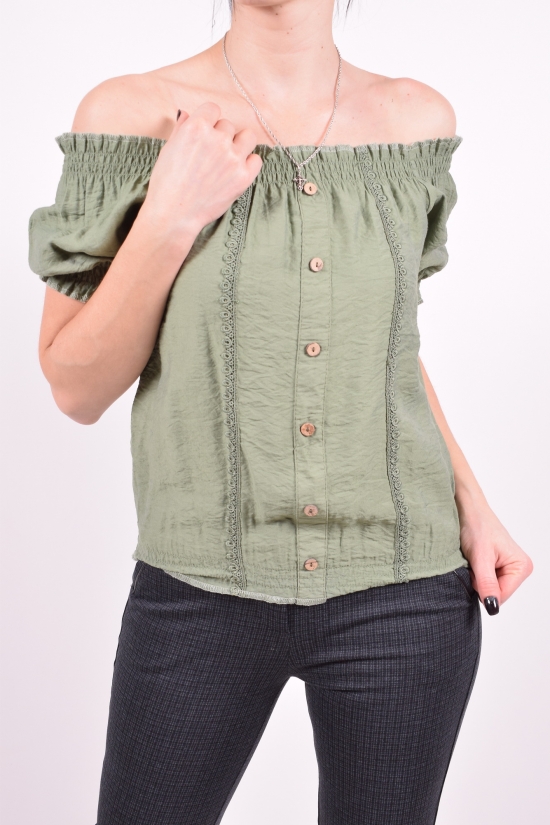 Блузка женская (цв.зеленый) FI-HA-HA Размер в наличии : 40 арт.20050
