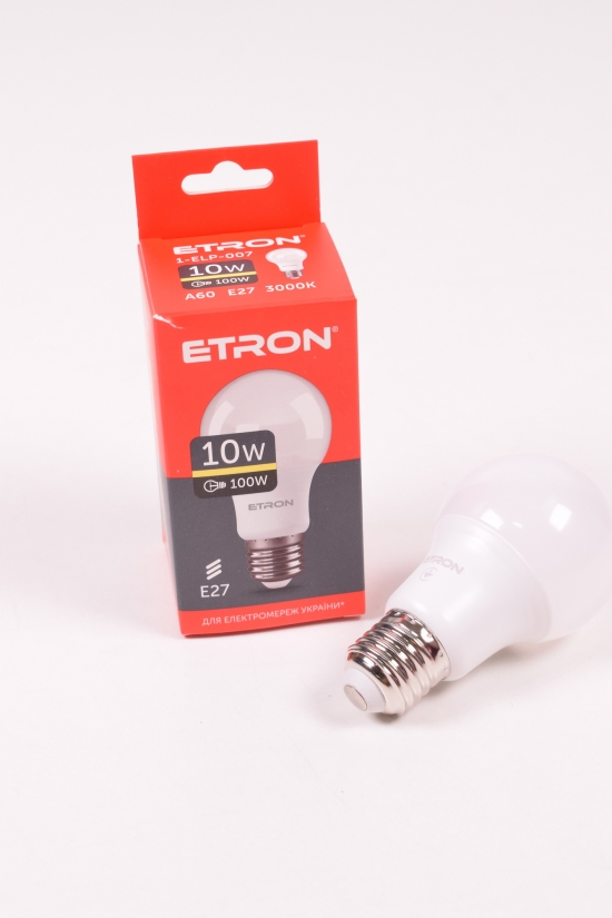 Лампа светодиодная Light Power (10W, цоколь E27, A60, 3000К) ETRON арт.1-ELP-007