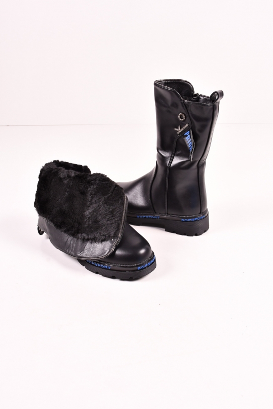 Чоботи зимові для дівчинки на хутрі Bessky Розмір в наявності : 35 арт.ML630-1
