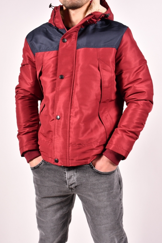 Куртка мужская из плащёвки на меху (цв.бордовый) ZARALI Размеры в наличии : 42, 44, 46, 48, 50 арт.1613