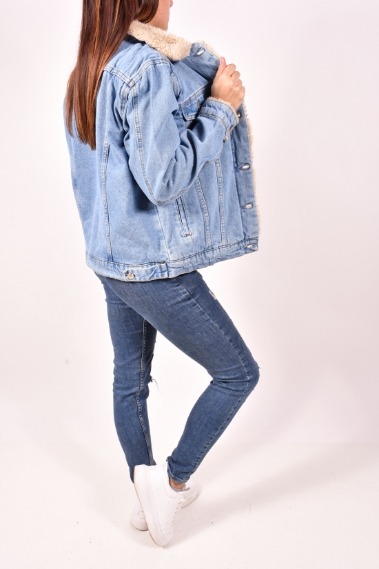 Пиджак джинсовый женский на меху Размер в наличии : 42 арт.5005