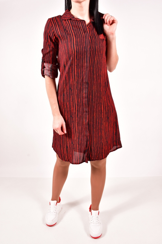 Платье-рубашка женское (цв.красный/чёрный) Burrasca Размеры в наличии : 42, 44, 46, 48 арт.15887