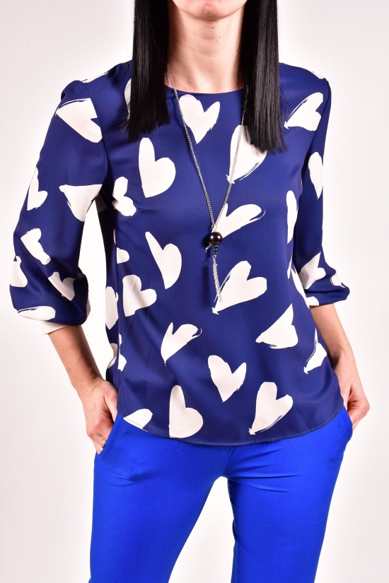 Блузка женская шифоновая (цв.синий) ESAY Размеры в наличии : 42, 44 арт.8825E