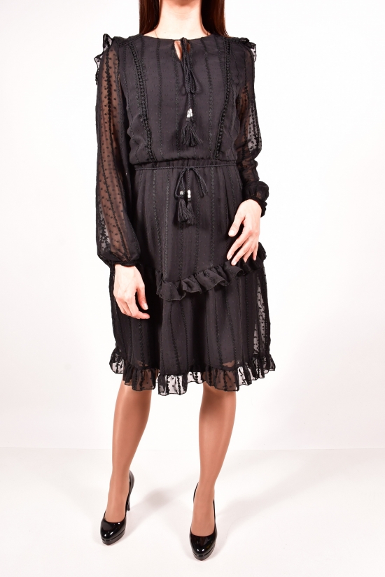 Платье женское шифоновое (цв.черный) LIGHTHER Размер в наличии : 42 арт.1355