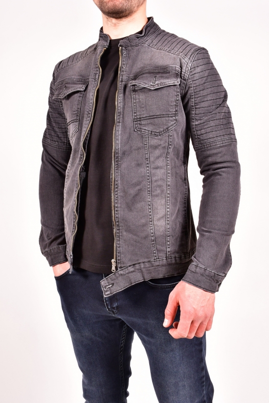 Пиджак джинсовый мужской (цв.т.серый) "FOURTY FOUR" Размер в наличии : 42 арт.3021