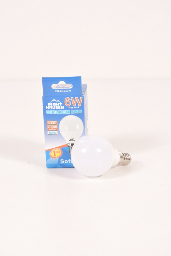 Лампа RIGHT HAUSEN LED (6W E14 4000K) арт.HN-255030
