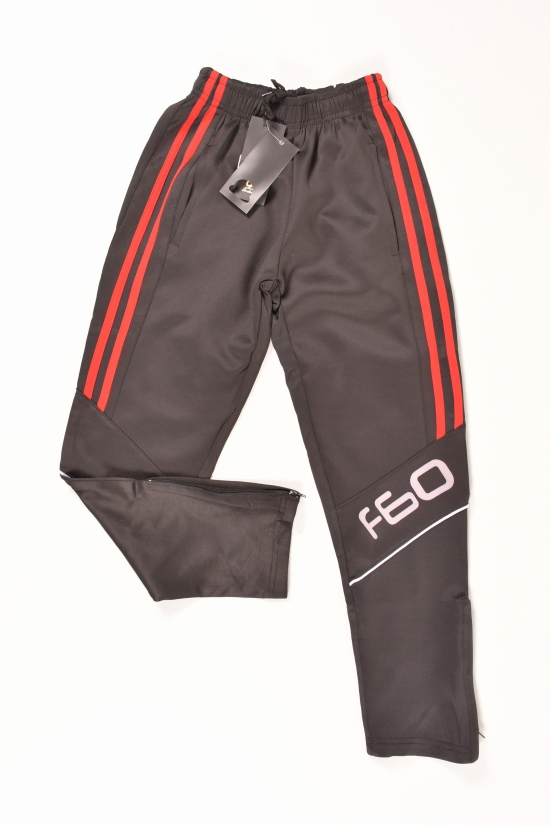 Штани спортивні для хлопчика еластичні (кол. чорний/червоний) Зріст в наявності : 140 арт.K-307