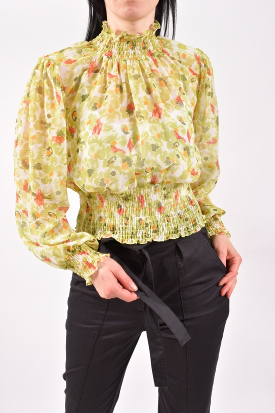 Блузка жіноча (кол. Салатовий) шифонова Розміри в наявності : 40, 42, 44 арт.30011K4