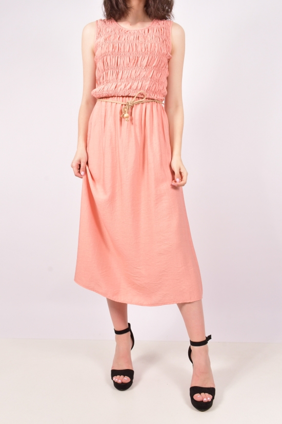 Сукня жіноча з тканини льон (кол. Рожевий) "Karon" Розмір в наявності : 40 арт.9889