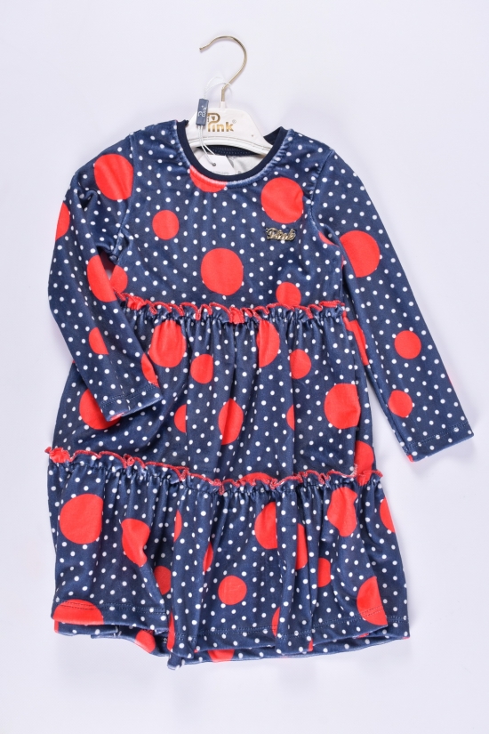 Платье для девочки (цв. т.синий/красный) PINK Рост в наличии : 92, 98, 104, 110 арт.337260