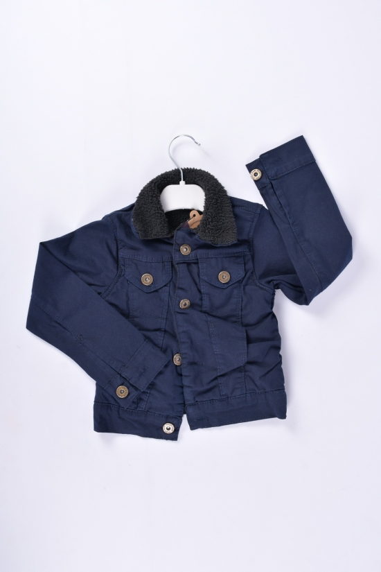 Куртка котоновая для мальчика на меху (цв.синий) Рост в наличии : 92 арт.50200-1