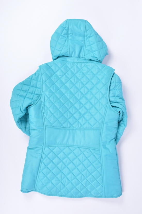 Куртка демісезонна для дівчинки (кол. Бірюзовий) з плащової тканини Зріст в наявності : 140 арт.Флай