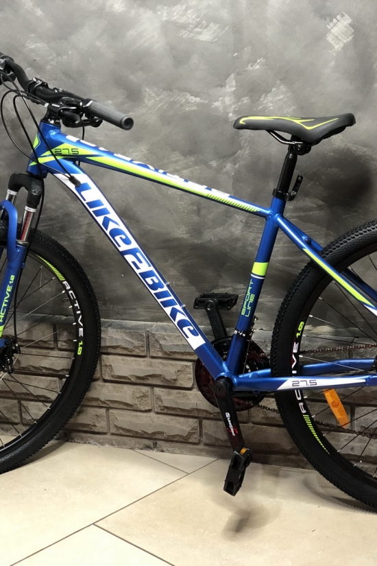 Велосипед дорослий 2-х колісний 27,5" "LIKE2BIKE ACTIVE" (кол. синій) алюмінієва рама арт.A212701