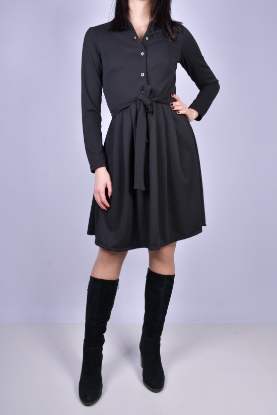 Платье женское стрейчевое (цв.чёрный) Размер в наличии : 42 арт.864