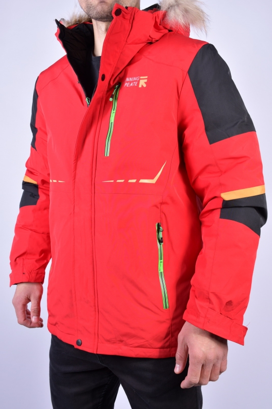 Куртка чоловіча (кол. червоний) зимова з плащової тканини з натуральною галявкою "ATE" Розміри в наявності : 46, 48, 50, 52, 54 арт.W-825D